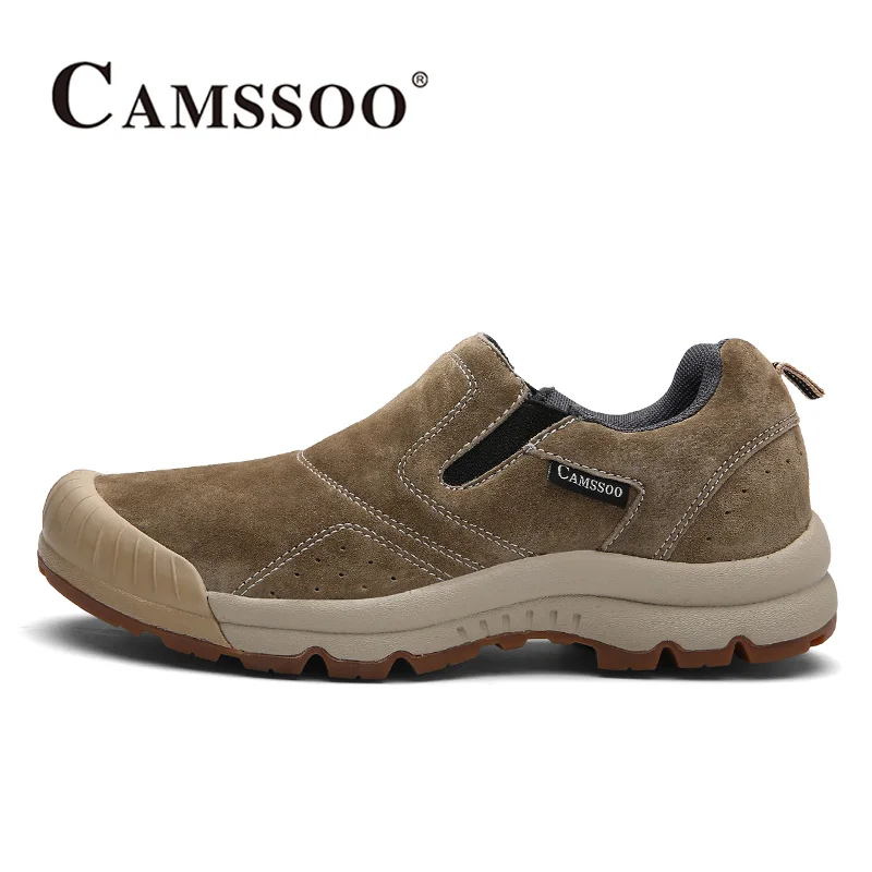 

2017 Camssoo Mens Outdoor Walking Shoes Breathable Light Weight Sports Shoes Travel Shoes Khaki Grey Blue Free Shipping 3101