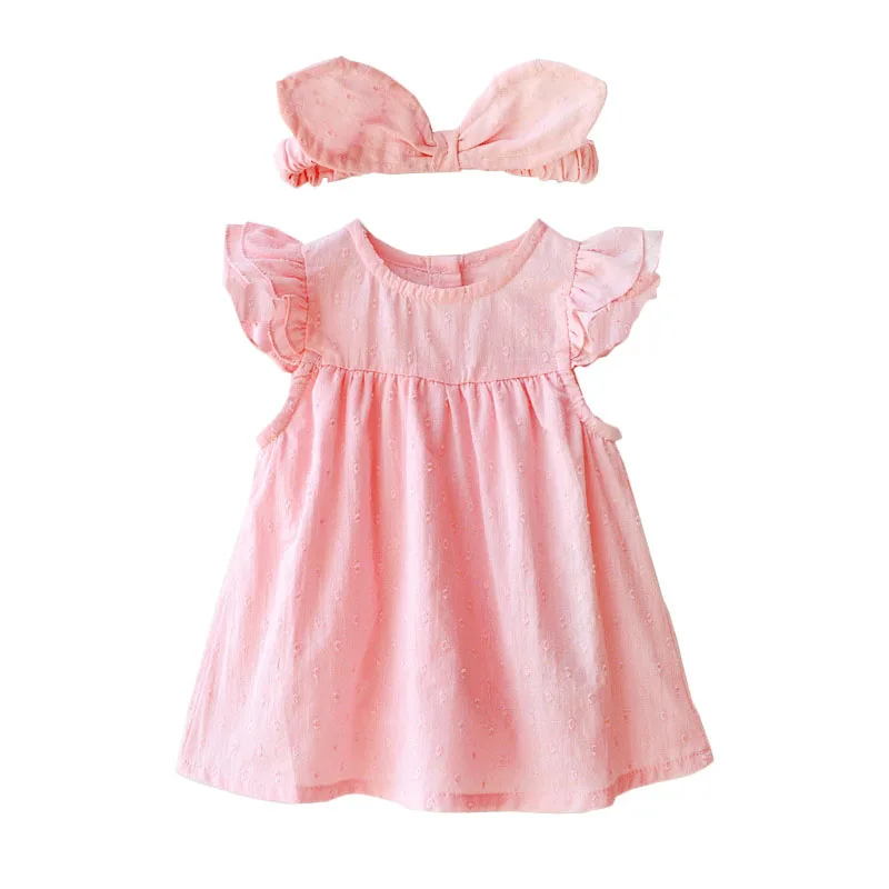 Sleeveless Princess Dress Baby Drees Sets Newborn Infant Girl Cotton