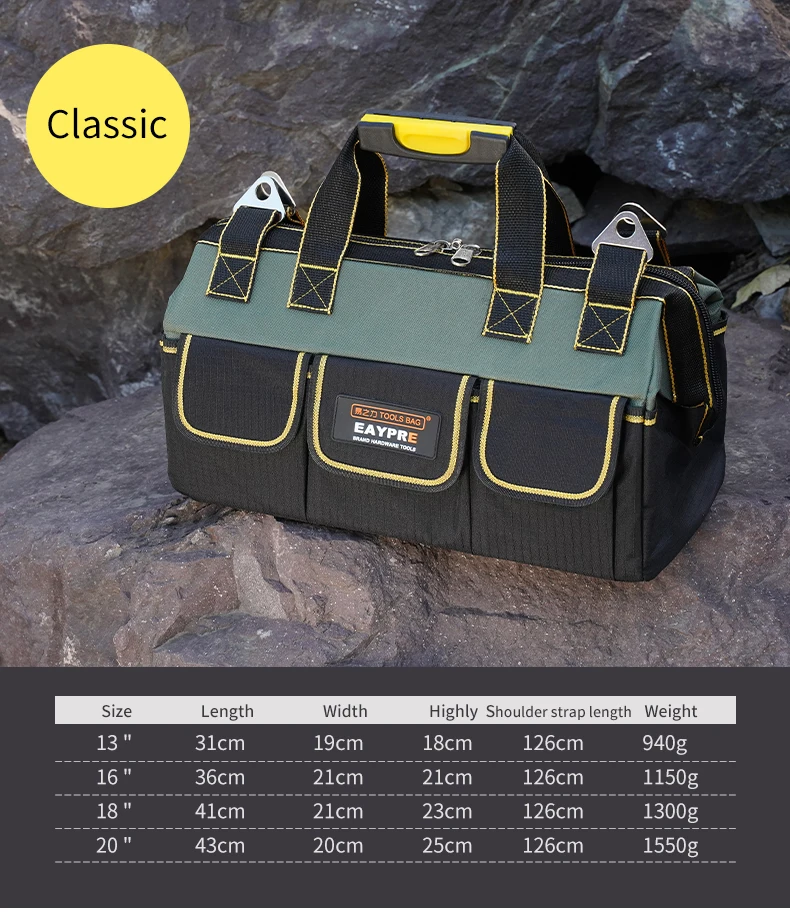 Multifunction Tool Bag Large Capacity Thicken Professional Repair Tools Bag 13/16/ 18/20  Messenger Toolkit Bag workbench cabinet