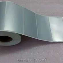 Термотрансферный серебристый ПЭТ стикер 80*40 мм, 1000 шт/рулон водонепроницаемый Tearproof матовая Серебряная бирка для животных