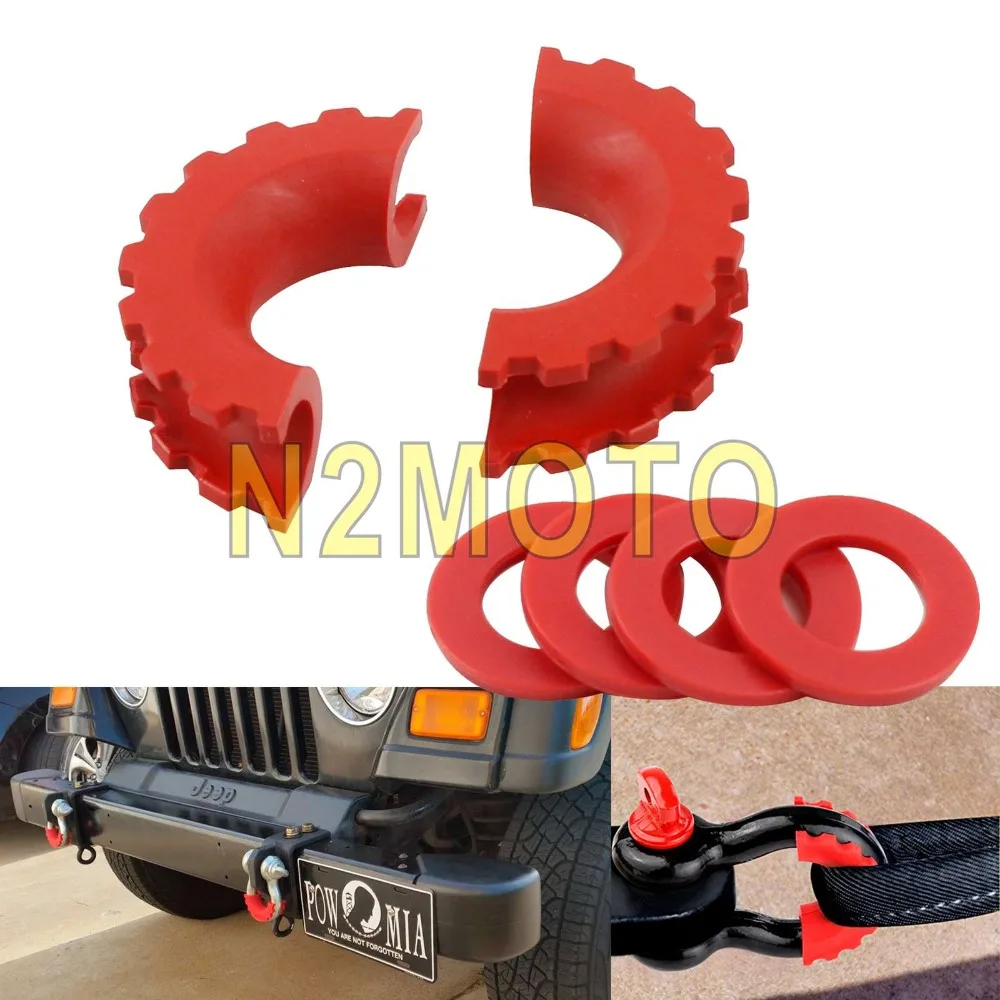 

Car Standard 5/8 Shackles Protector Cover 3.25T Towing Parts Anti Rattle Guard for Jeep Offroad Recovery 4x4 Accessories