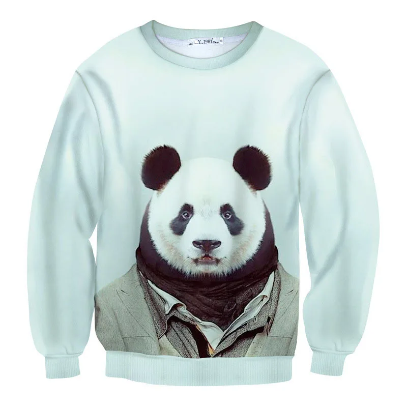 puppy chinese print round neck sweatshirt