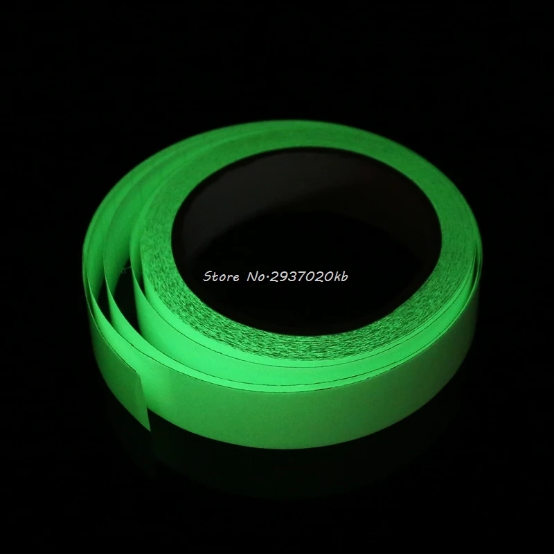 

2.5CMx9M Night Vision Luminous Self-adhesive Warning Tape Glow In Dark Safety HULL_9