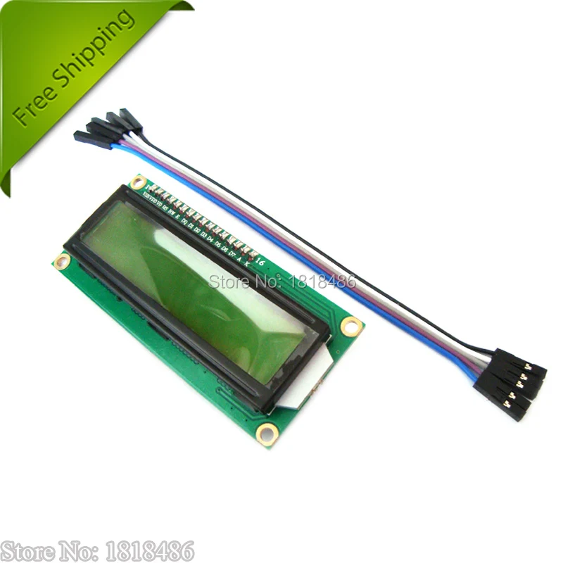 I2C/SPI LCD 1602 16X2 символьный ЖК-дисплей желтый | Электроника