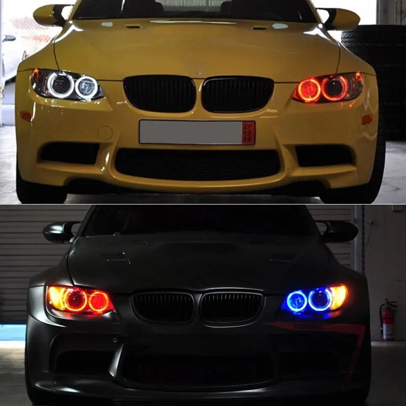 2x безотказные 10 Вт 60 Вт светодиодный габаритный фонарь в виде ангельских глаз лампы CANbus белый/красный/синий для BMW E90 E91 3 серии 325i 328i 335i 2006-2008