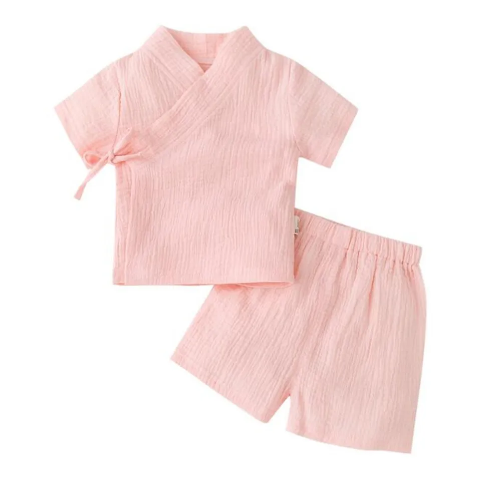 Baby Crepe Pants Set Tiny Cotton Crepe Baby girl set boy clothing for