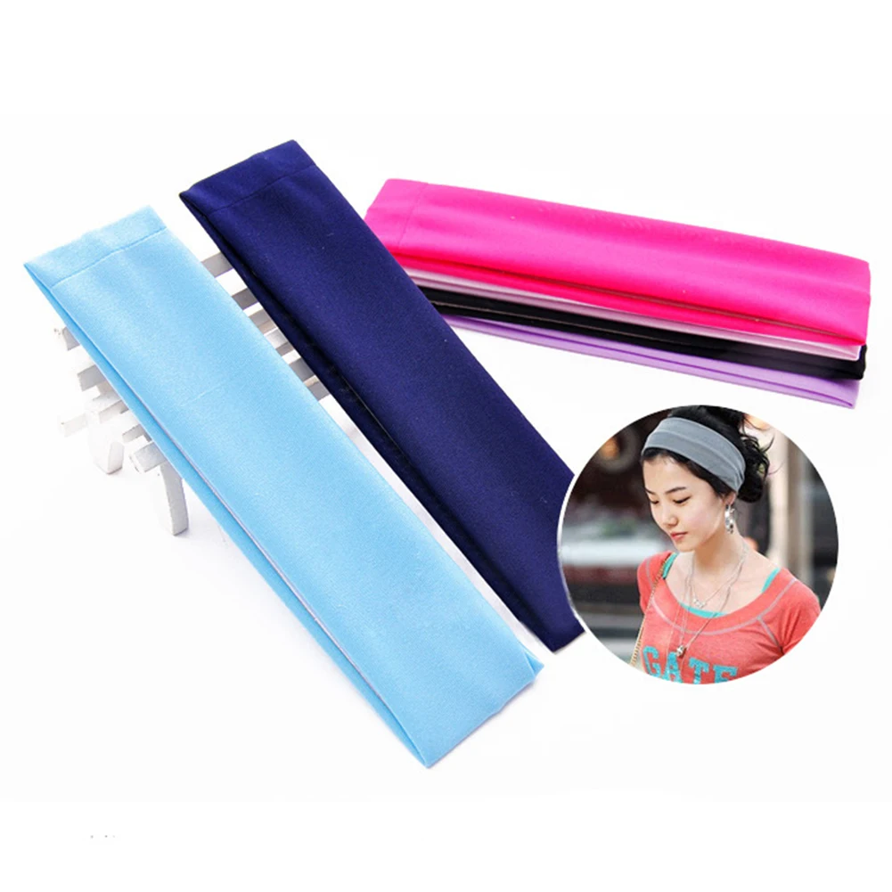 wide headbands for short hair Fashion Sports Headbands For Women Solid Elastic Hair Bands Running Fitness Yoga Hair Bands Stretch Makeup Hair Accessories Hot hair clips for women