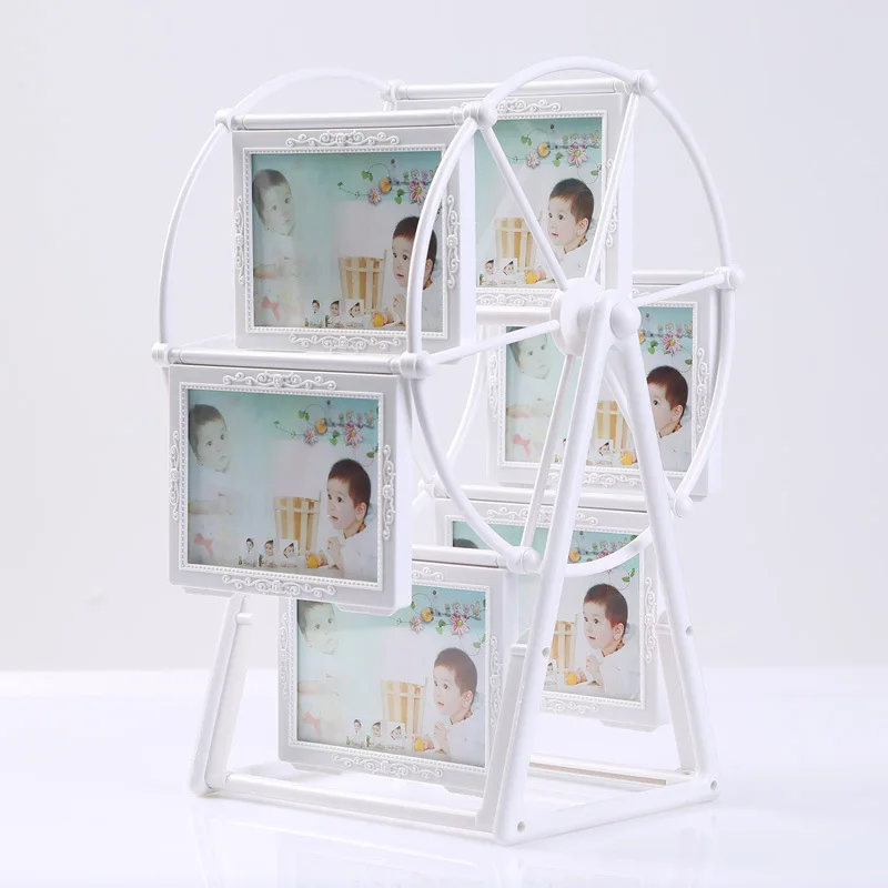 Креативная ветряная мельница фоторамка 5 дюймов колесо обозрения Комбинация 12 фотографий детская рамка свадебной фотографии домашний декор