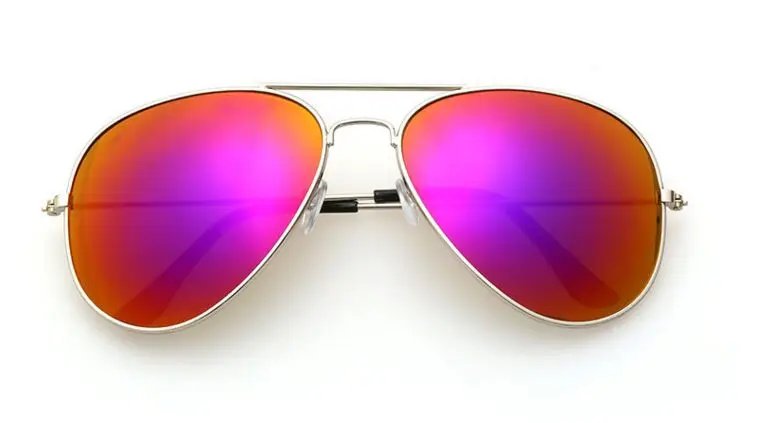 Модные Для мужчин брендовые дизайнерские женские солнцезащитные очки зеркальные очки для водителя мужские солнцезащитные очки с разметкой Óculos De Sol UV400 085 - Цвет линз: Silver F Purple Lens