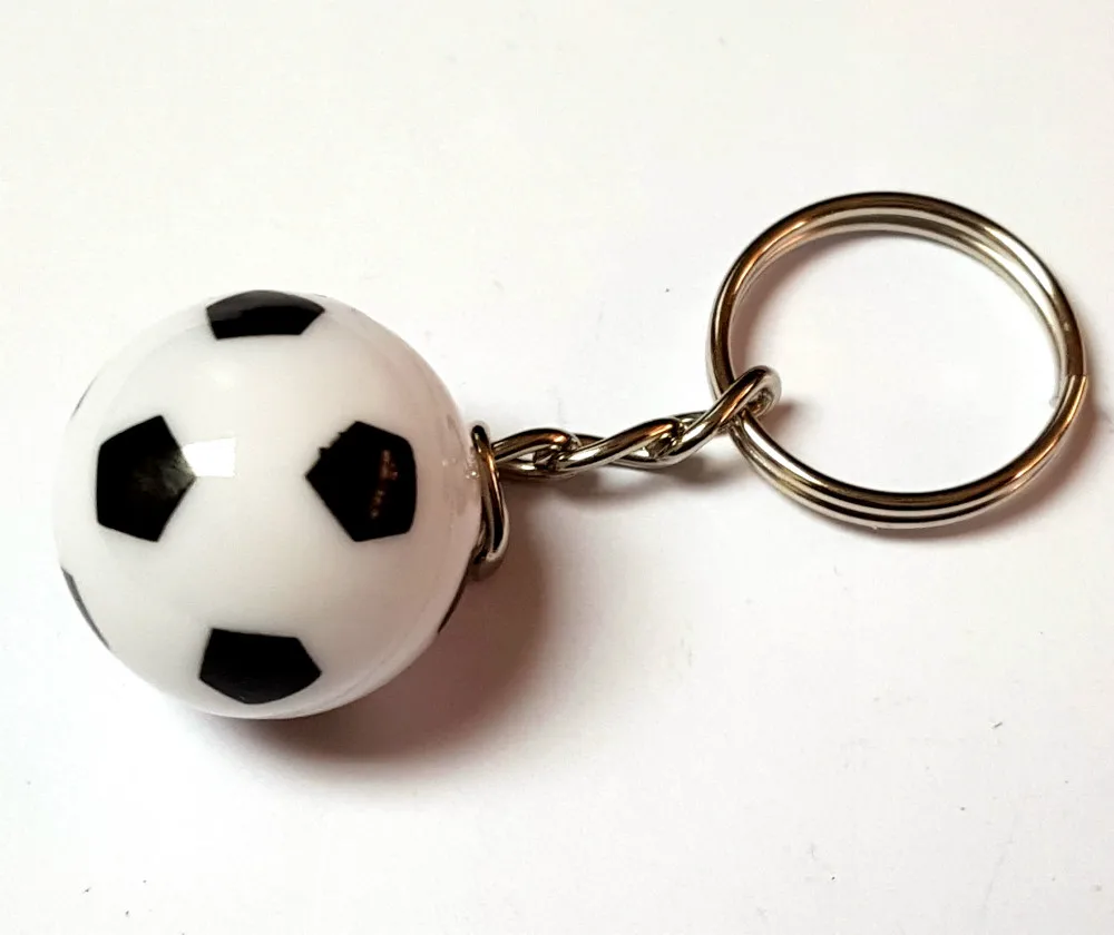 8X Key Ring w/ 2cm Mini Football Soccer E389 Cake Decoration Vending