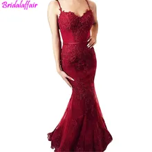 2018 Burgundy Mermaid Evening Prom dresses Floor Length Formal Evening Dress Long Elegances Dresses robe de soiree dress formal grace karin evening dresses long one shoulder floor length chiffon formal prom dress gowns robe de soiree longue 2018