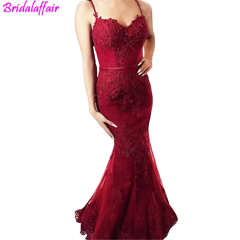 2018 Burgundy Mermaid Evening Prom dresses Floor Length Formal Evening Dress Long Elegances Dresses robe de soiree dress formal 2018 Burgundy Mermaid Evening Prom dresses Floor Length Formal Evening Dress Long Elegances Dresses robe de soiree dress formal