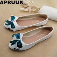 Плоский каблук лук свадебные туфли женские ручной работы атласная бабочка-узел зеленый белыми атласными бантами женские свадебные туфли на плоской подошве вечерние туфли женские