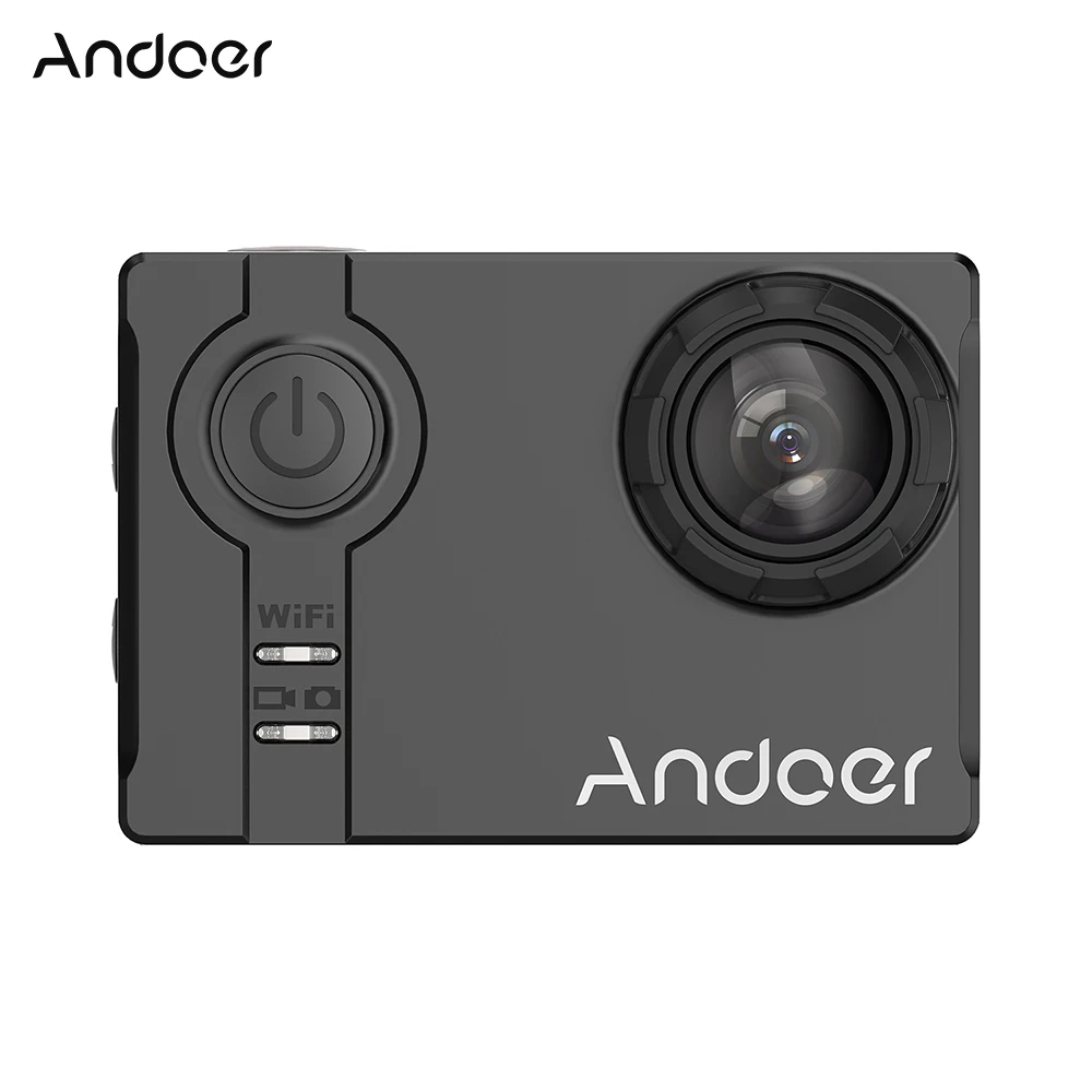 Andoer AN7000 экшн-камера 4K камера 2," LCD1080P 16MP Full HD принять для Ambarella A12S75WiFi анти-встряхивание широкоугольный объектив DV - Цвет: Черный