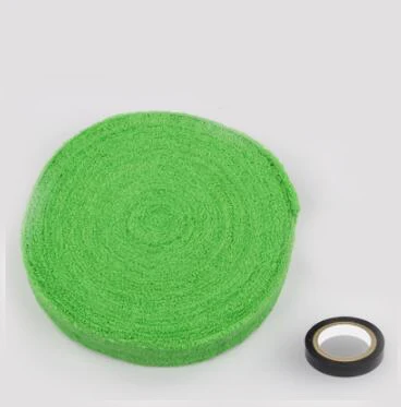 10 м/катушка хлопок полотенцесушители/Бадминтон овергрип(Сквош и бадминтон - Цвет: Зеленый