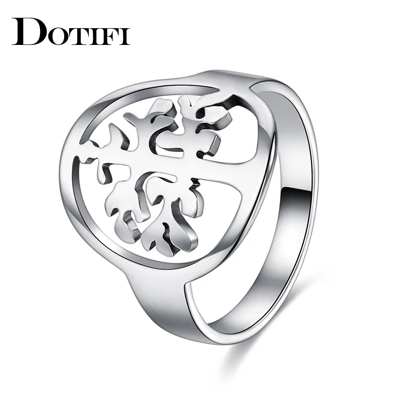 DOTIFI 316L кольца из нержавеющей стали для женщин дерево обручальное кольцо ювелирные изделия
