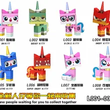 80 шт. L001-008 кисонька Angry Birds тошноту Astro Biznis Kitty супер героев кирпич набор модель игрушки Детский подарок
