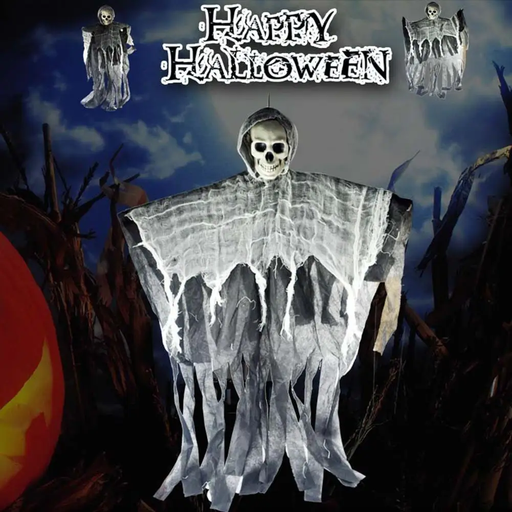 

100x120cm Halloween Skull Hanging Ghost Toy Horror Prop Haunted House Door Decor Halloween Skull Toy Horror Prop Halloween Decor