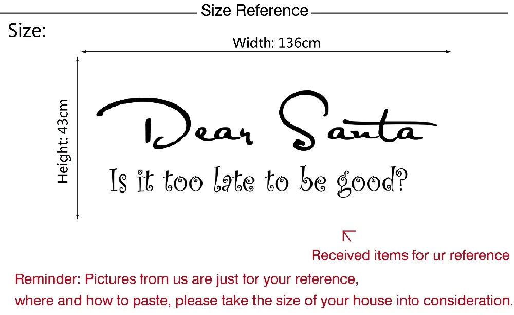 XMAS993 Dear Santa 43×136cm