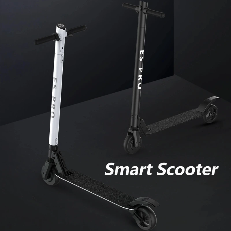 New 36V 6 inch ES Pro Folding Electric Scooter Foldable Skateboard Hoverboard with front and rear suspension APP for Adults  (7)