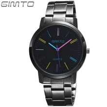 2016 mujeres de Los Relojes de moda de lujo a estrenar GIMTO mujeres reloj mujer reloj damas de acero inoxidable reloj de cuarzo relogio masculino