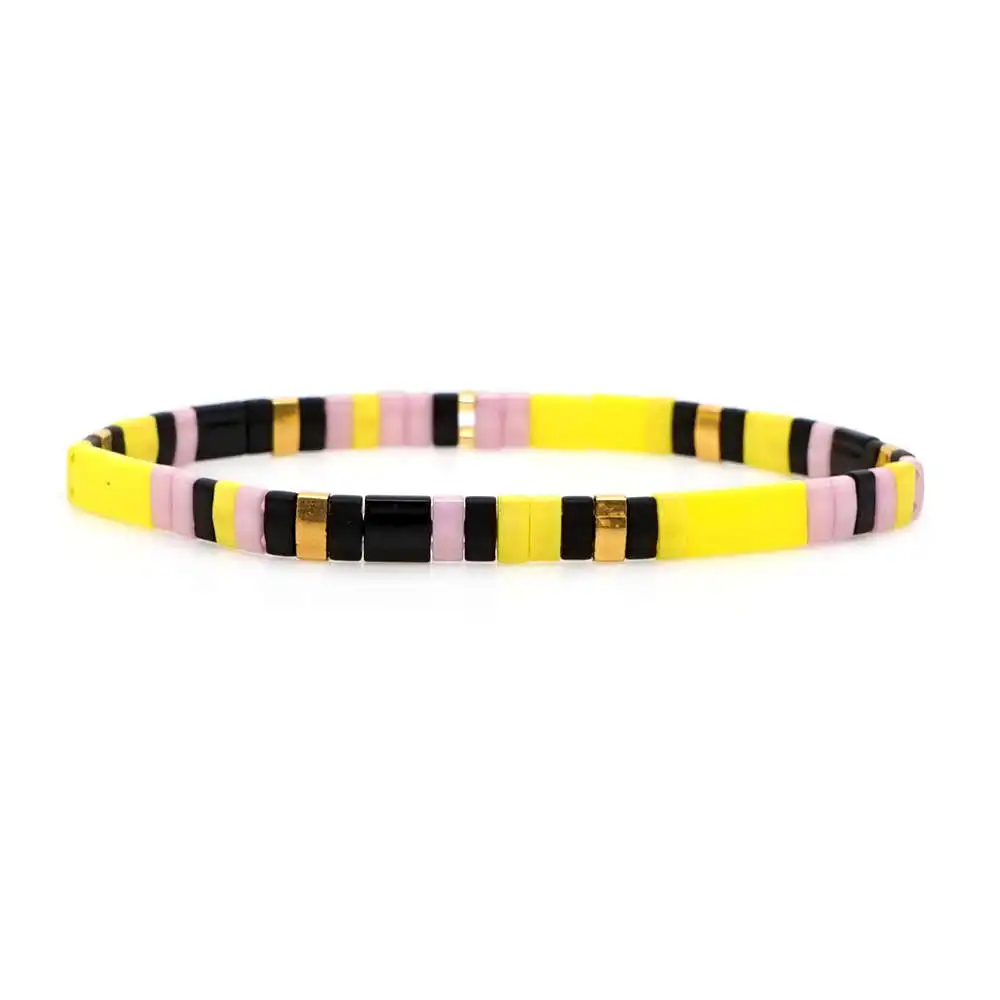 Go2boho MIYUKI браслеты Тила бусины браслет для женщин Pulseira Mujer ювелирные изделия Радуга красочные богемный Летний пляж ручной работы - Окраска металла: MI-B190267C