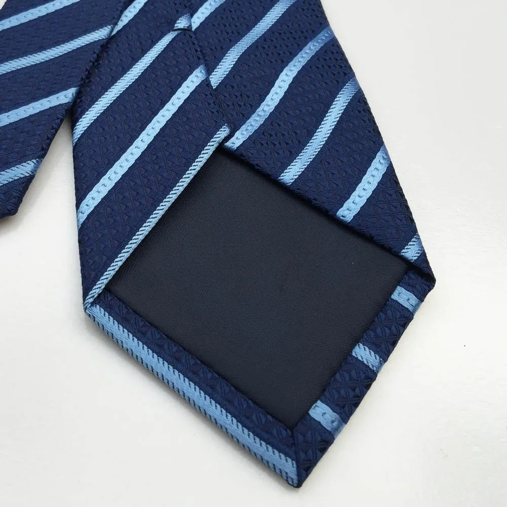 Лидер продаж высокое качество классические Бизнес синий Для мужчин S Галстуки плед пати полиэстер Corbata Для мужчин в полоску галстук для свадьбы