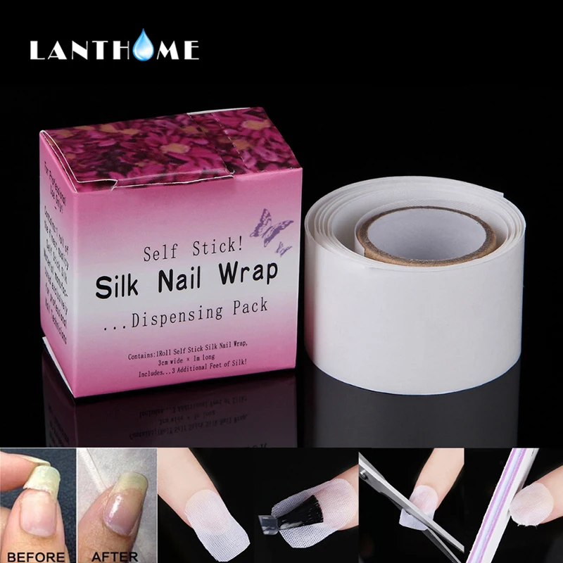 

Monja 3cm Nail Repair Fiberglass Silk Wrap Self Adhesive Anti Damage DIY Strong Protect Reinforce Extension Sticker