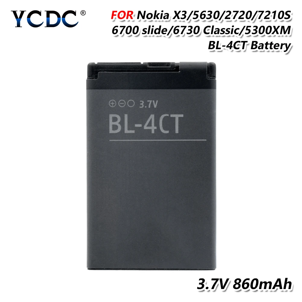 3,7 V 860 мА/ч, Перезаряжаемые литий BL4CT BL-4CT Батарея BL 4CT для Nokia 5310 6700s 7310c 5630 7230X3 7210s X3