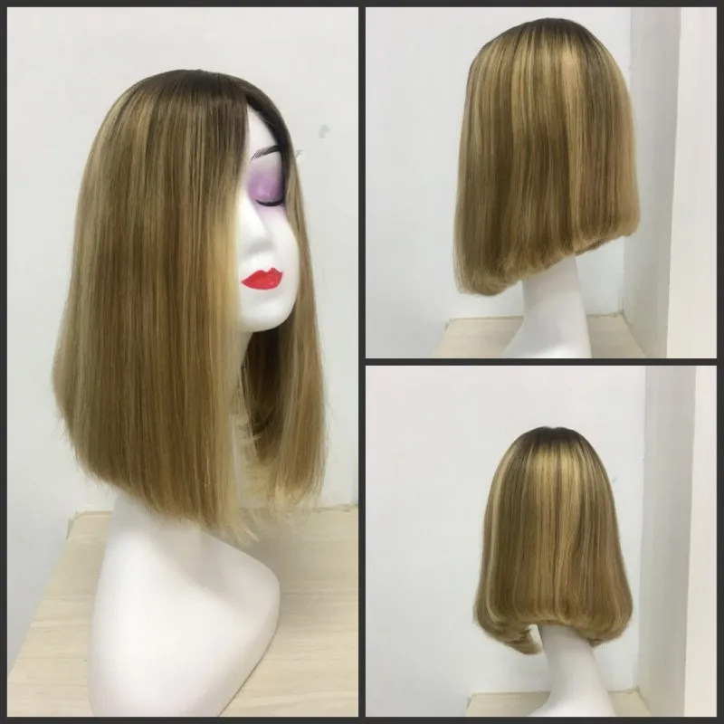 New Bob style kosher wig 100 custom made straight with body , jewish