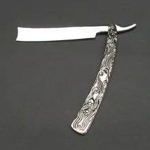 Прямой край бритья Парикмахерская бритва из нержавеющей стали складной нож для мужчин средства ухода за бородой