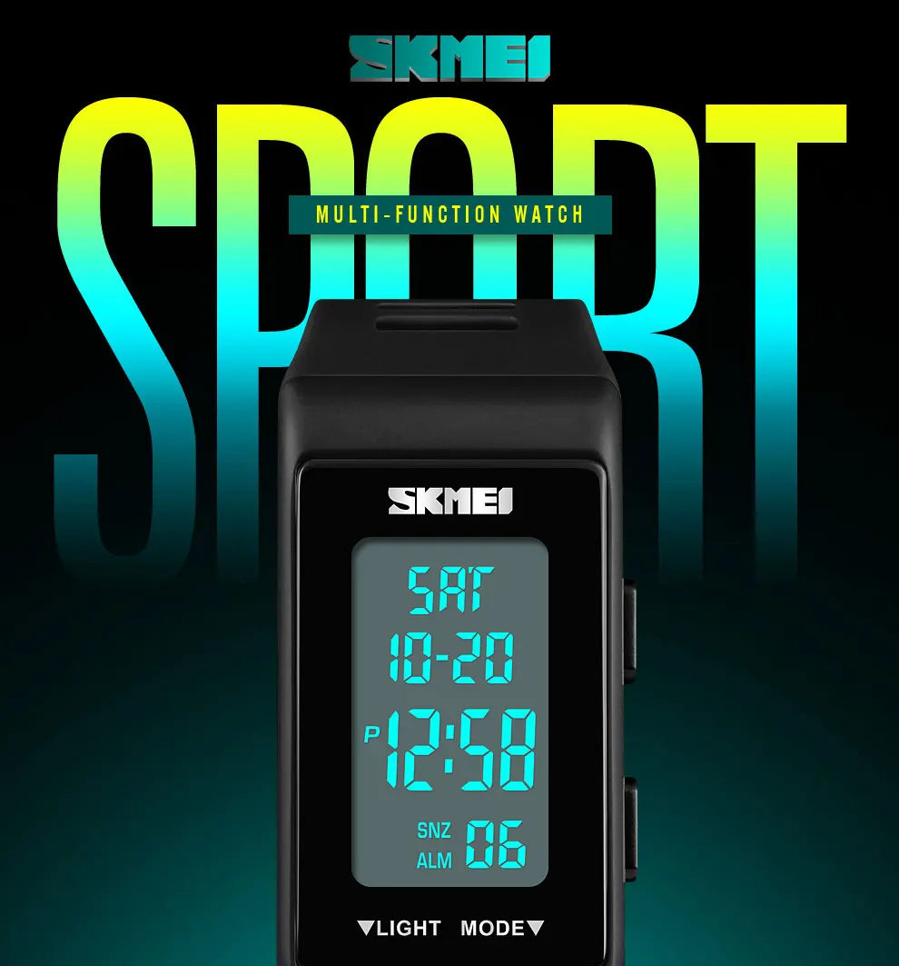 SKMEI цифровые часы мужские Роскошные водонепроницаемые спортивные часы светодиодный электронные часы женские наручные часы браслет ремешок relogio masculino