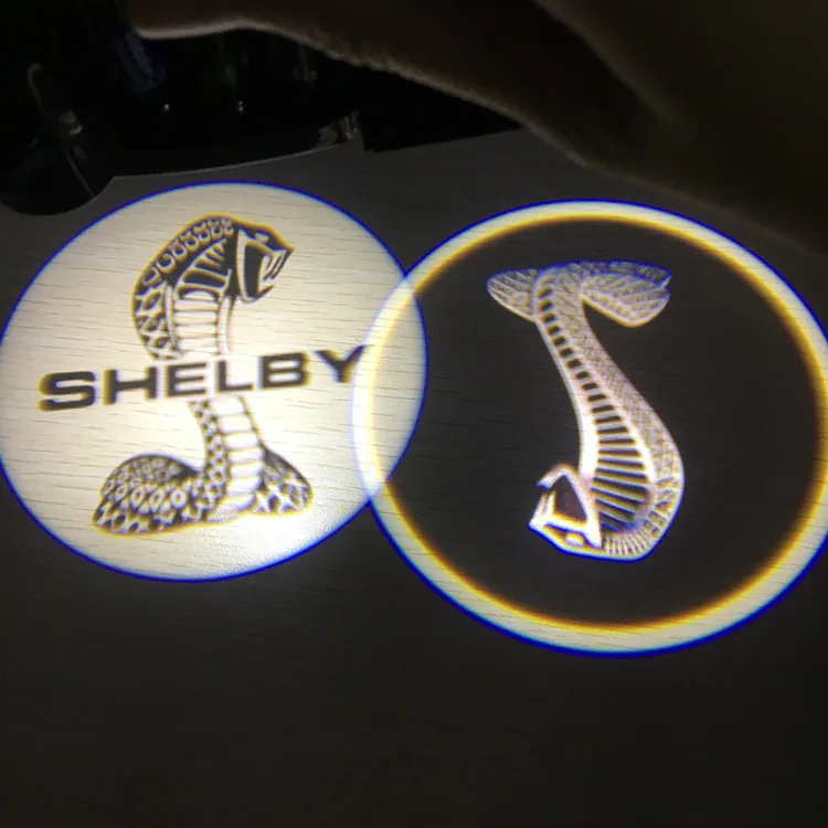 2 шт. Led пригласительные огни в дверь автомобиля змея кобра логотип света для Ford Shelby Mustang GT500 GT350 проектор светильник Тень призрака