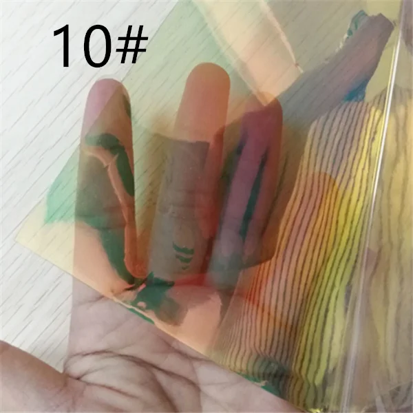 1шт/7,6*12 дюймов синтетическое волшебное зеркало виниловая ткань голограмма - Цвет: 10