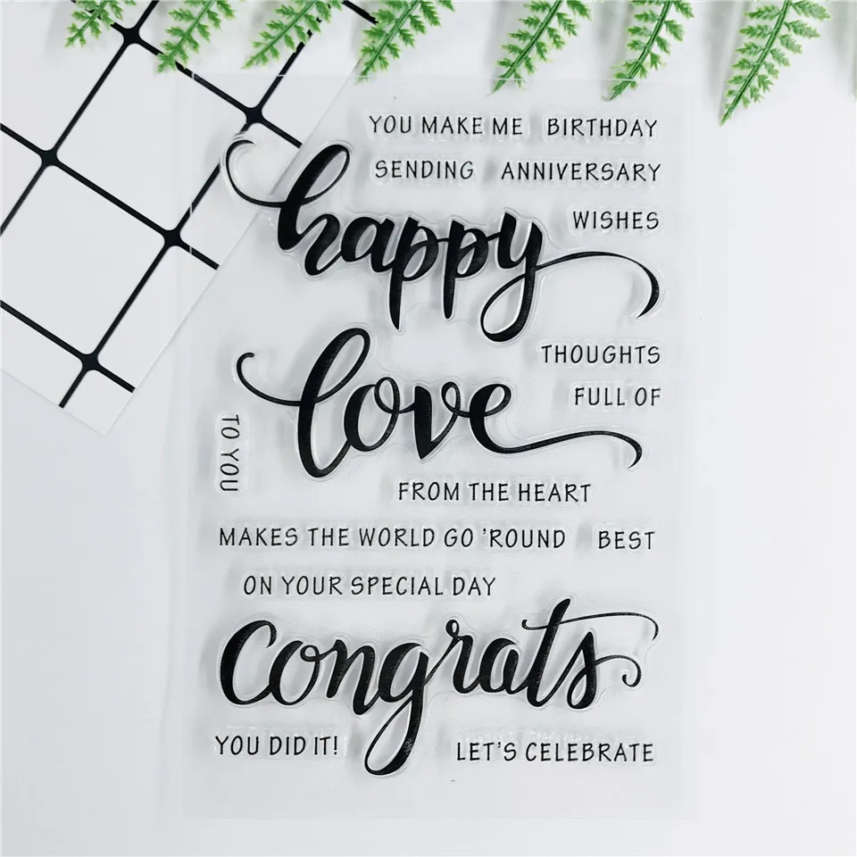 11*16 Wishing Words Transparent Clear Stamps Bullet Journal Supplies Seal For DIY Scrapbooking Stamp Sentiment Photo Album W0002 | Дом и сад