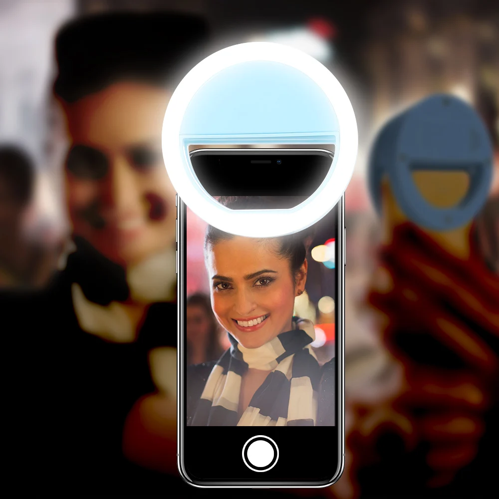 KISSCASE лампа на телефон Selfie Flash Light кольцевая светодиодный заполняющий светильник