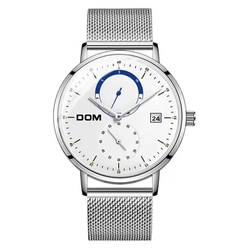 

mens watches quartz stainless steel Multifunction man DOM luxury brand wristwatches men's waterproof Watch men clocks