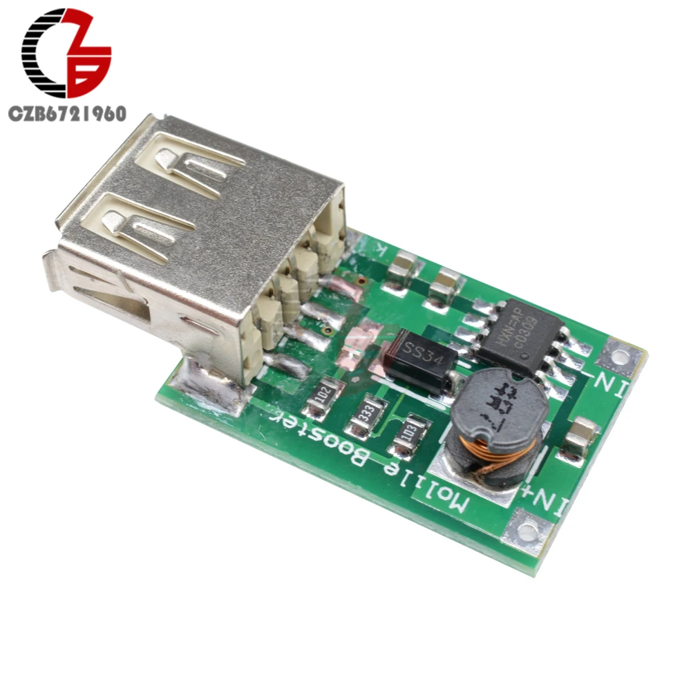 

2V-5V To 5V 1200MA USB Output Boost Converter Mini DC-DC Step Up Power Module Lithium Battery Charger Board for Phone Camera