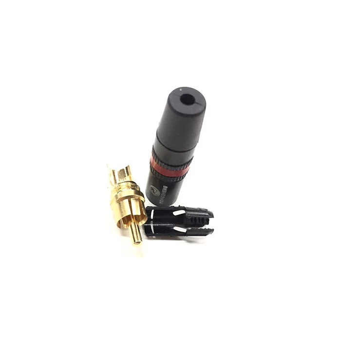 10 шт./лот Neutrik китайская фабрика разъем RCA Phono Jack золотой красное кольцо|china version|china