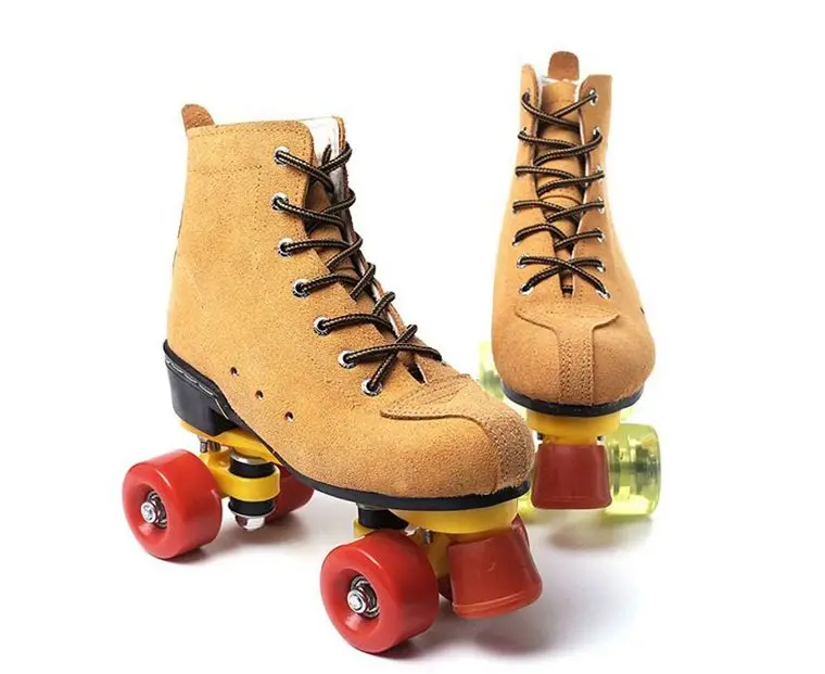 

Hot !High quality Adult Roller Skate Shoes for Advanced Beginner Skater Cow Leather Breathable Dual Lines Roller Skating Shoes