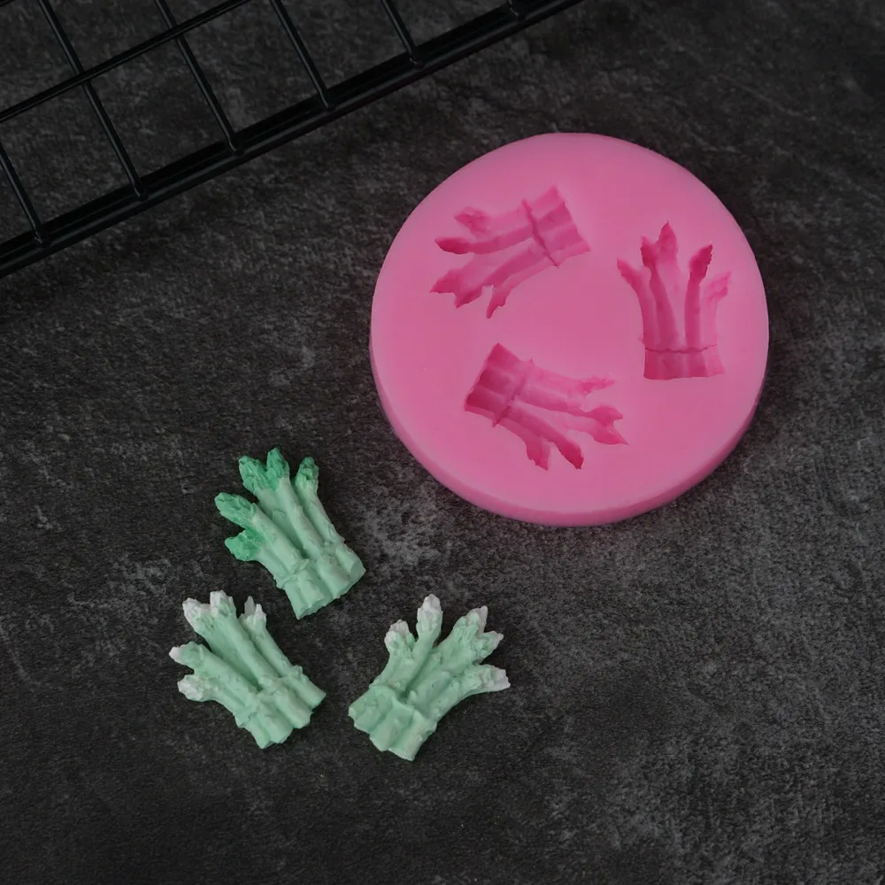 Силиконовая форма для спаржи милые овощи помадка украшение торта своими руками