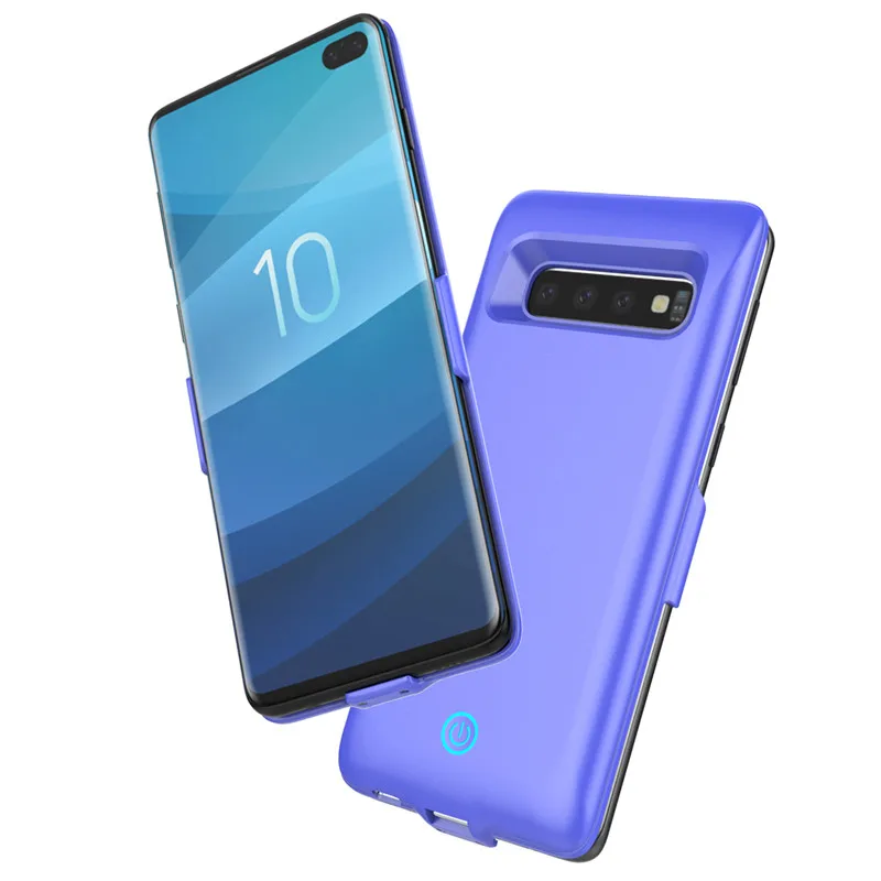 Для samsung Galaxy S10e зарядное устройство чехол для зарядки для Galaxy S10 E защитный тонкий Расширенный аккумулятор внешний аккумулятор чехол - Цвет: S10E-Blue