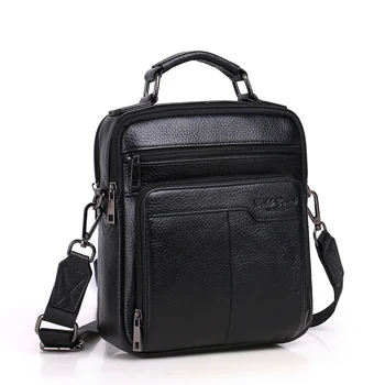 

GOLD CORAL Genuine Leather Messenger Bags for Men Male Crossbody Bags Small Flap Casual Men's Shoulder Bags ipad Handbags