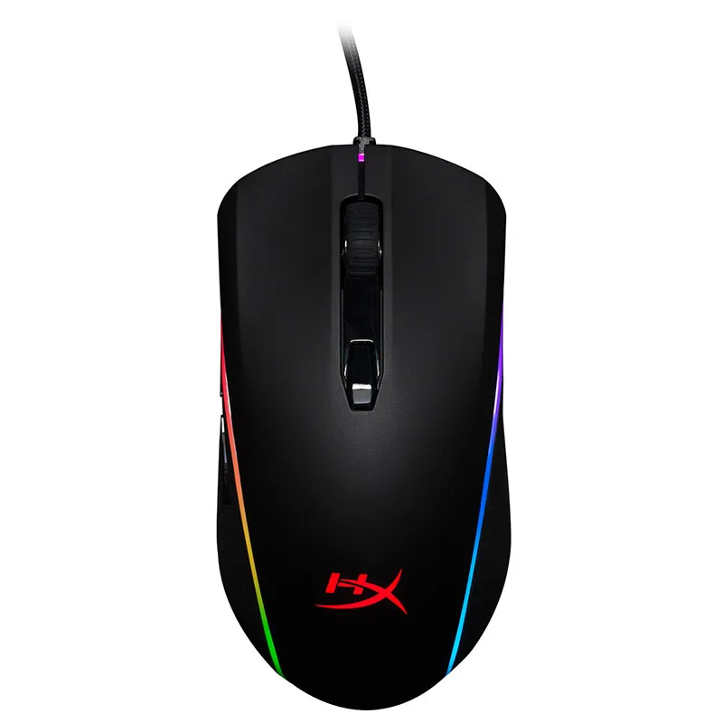 Игровая мышь kingston HyperX Pulsefire Surge RGB Lighting 16000 dpi мышь Pixart 3389 сенсор динамический 360 ° RGB эффекты игровая мышь - Цвет: Black