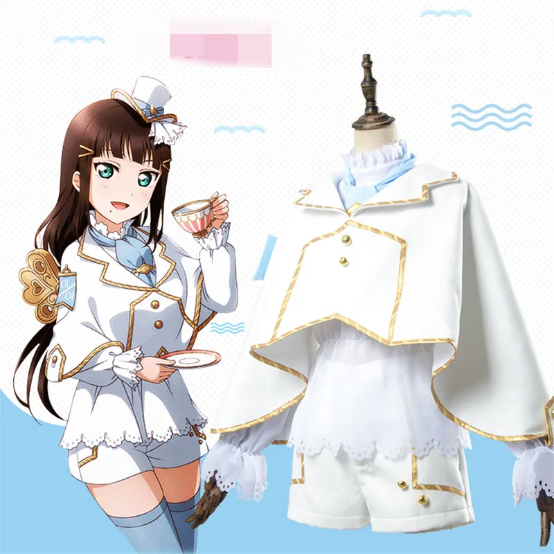 Аниме Любовь жить солнце Aqours Kurosawa Dia wonderland unwakened платье Алисы горничной косплэй костюм A