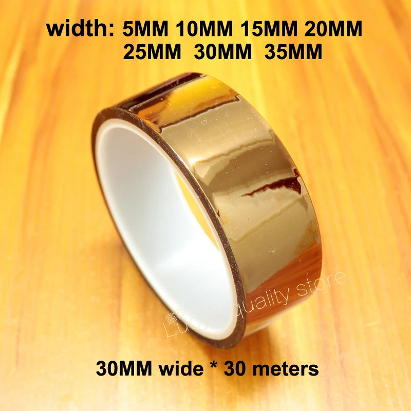 

30m Gold Finger Brown High Temperature Tape Polyimide Industrial Wide Insulation For 3d Printers
