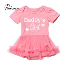 Pudcoco платья для девочек костюм принцессы для детей и младенцев для ребенка карнавальный вечерние папа подарок Розовый Vestidos От 0 до 2 лет