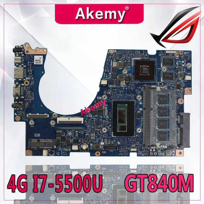Akemy UX303LB материнская плата для ноутбука ASUS UX303LB UX303LN UX303LA UX303L тест оригинальная материнская плата 4G RAM I7-5500U GT840M Akemy UX303LB материнская плата для ноутбука ASUS UX303LB UX303LN UX303LA UX303L тест оригинальная материнская плата 4G RAM I7-5500U GT840M