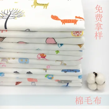 

1kg/lot Knitted Printed Flower Fabric Cotton Baby Kids Clothing Costume Garment Textile Bedding Set Sewing Accessories