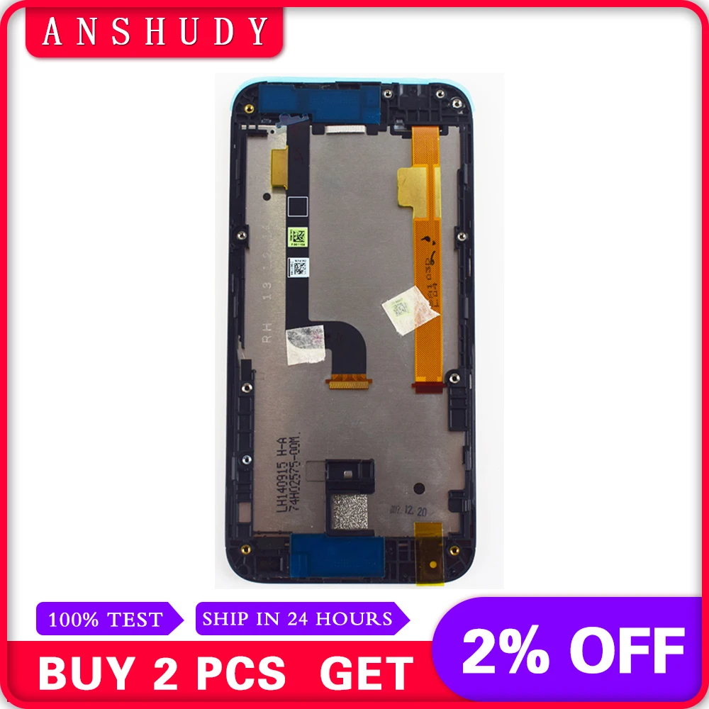 

For HTC Desire 601 D601 Full LCD Display Panel Module + Touch Screen Digitizer Sensor Assembly Frame